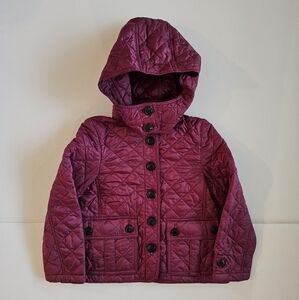 Authentic Burberry quilted coat size 4 (fits best at 2-3yr)